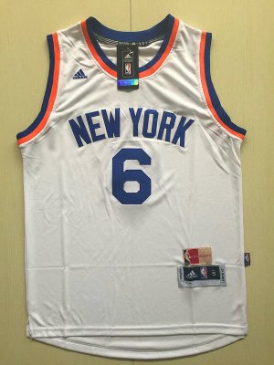 Maillot De Basket New York Knicks Kristaps Porzingis 6 Retro Blanc